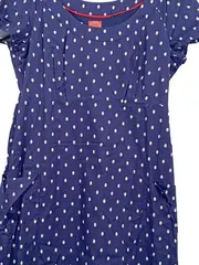 Vorschaubild 2 von Freizeitkleid Damen 42/XL Blau gepunktet Baumwolle