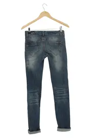 Vorschaubild 2 von Damen Jeans Slim Fit W29 Blau Used Look Ripped Denim Hose