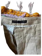 Vorschaubild 2 von Basic Damen Stoffhose Leinen Beige Business Gr. 36 S