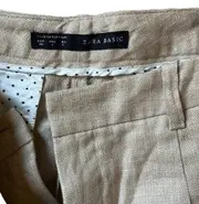 Vorschaubild 5 von Basic Damen Stoffhose Leinen Beige Business Gr. 36 S