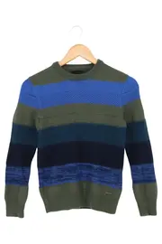 Vorschaubild 1 von Herren Pullover Gr. 44/XS Mehrfarbig Gestreift Strick Casual