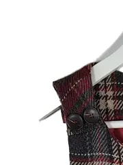 Vorschaubild 4 von Damen Trägerkleid Gr. 34 Kariert Grau Rot Business Wolle