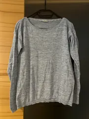 Vorschaubild 2 von Damen Pullover Gr. 36 S Grau Meliert Casual Lochmuster Langarm