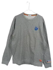 Vorschaubild 1 von Sweatshirt Herren Gr. L Grau Pullover Langarm Stickerei