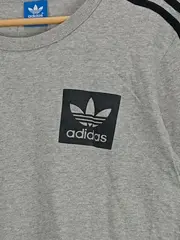 Vorschaubild 3 von Herren T-Shirt Grau M mit Streifen und Logo