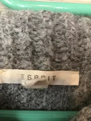 Vorschaubild 3 von Damen Poncho Gr. S Grau Fransen Mohair Mix Strick Bohemian