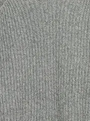 Vorschaubild 5 von Damen Poncho Gr. S Grau Fransen Mohair Mix Strick Bohemian