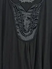 Vorschaubild 4 von Langarmshirt Damen Viskose Elegant Raffung Schwarz Gr. 54