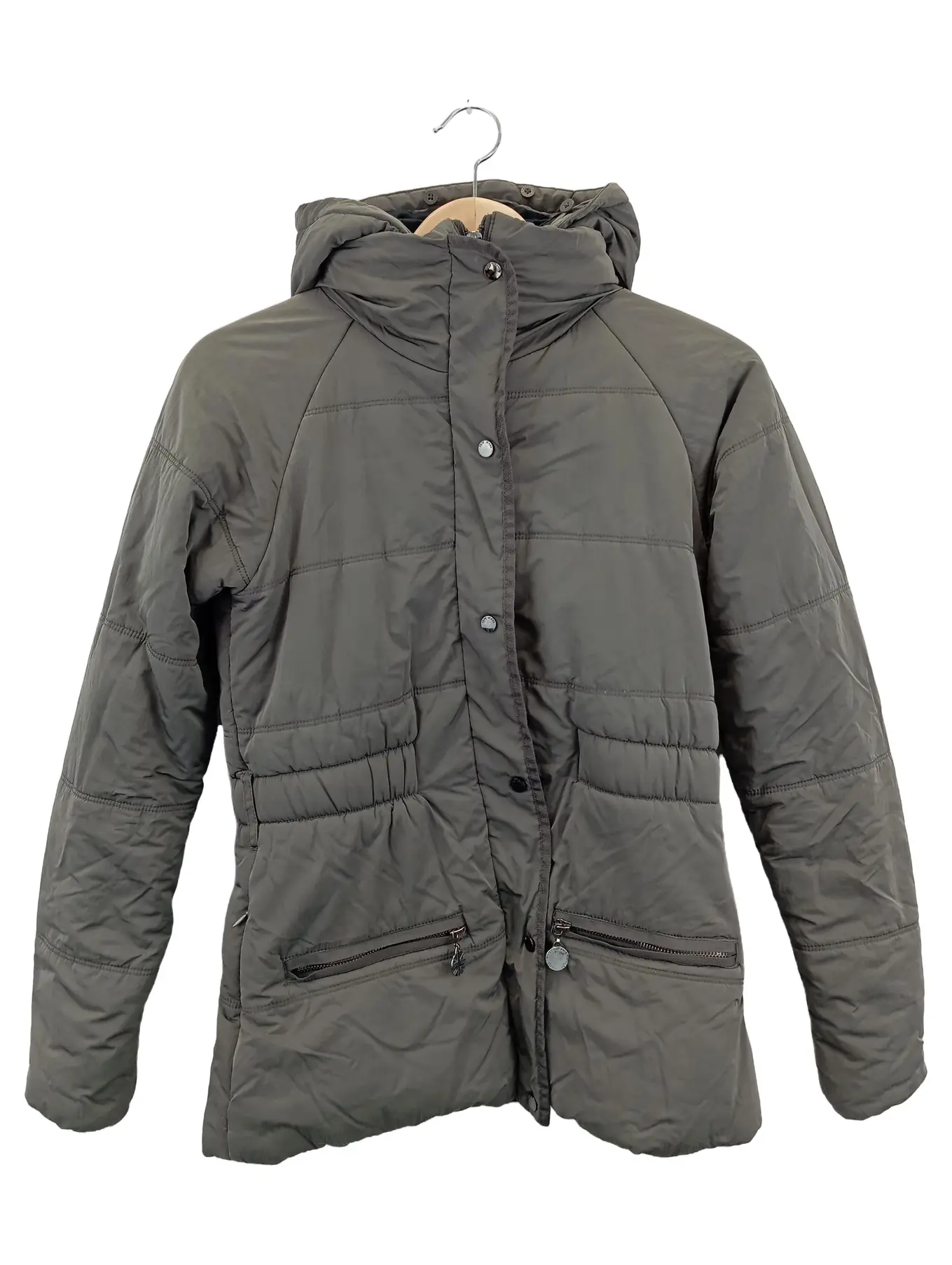 PEPE JEANS LONDON PEPE JEANS Damen Steppjacke 36;S Grau mit Kapuze Casual Outdoor