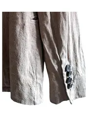 Vorschaubild 4 von Damen Blazer Gr. 34/XS Beige Business Leinen Baumwolle