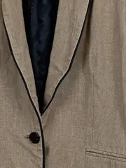 Vorschaubild 3 von Damen Blazer Gr. 34/XS Beige Business Leinen Baumwolle