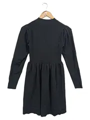Vorschaubild 2 von Strickkleid Damen 36/S Schwarz Klassisch Elegant Rippstrick Minikleid