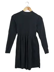 Vorschaubild 1 von Strickkleid Damen 36/S Schwarz Klassisch Elegant Rippstrick Minikleid