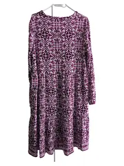 Vorschaubild 4 von Damen Freizeitkleid Gr. 38 Mehrfarbig Viskose Grafisch Midikleid
