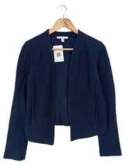 Vorschaubild 1 von Damen Leichte Jacke Gr. 36/S Blau Strukturmuster Offen Casual