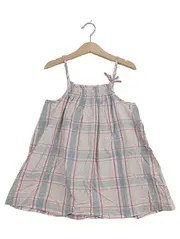 Vorschaubild 1 von Mädchen Kleid kariert rosa blau Gr. 156/158 Sommer
