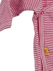 Vorschaubild 3 von Wickelbody Langarm Gr. 74 Pink Gestreift Teddybär Stickerei Baby