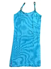 Vorschaubild 3 von Damen Sommerkleid Trägerkleid Türkis Gr. S 36 Viskose Basic