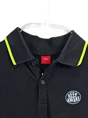 Vorschaubild 3 von Poloshirt Kinder Jungen Gr. 176 Schwarz Neon Akzente Keep Awake