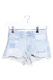 Vorschaubild 1 von Kinder Jeans Shorts Blau Fransen Cut-Outs 164cm