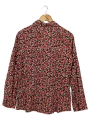 Vorschaubild 2 von Damen Bluse Gr. 38/M Rot Florales Muster Casual Langarm