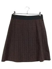Vorschaubild 1 von Damen A-Linienrock Gr. 36 Braun Kariert Herbst Winter