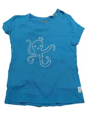 Vorschaubild 1 von Baby T-Shirt Gr. 56 Blau Oktopus Stickerei UV30 Baumwolle