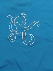 Vorschaubild 2 von Baby T-Shirt Gr. 56 Blau Oktopus Stickerei UV30 Baumwolle