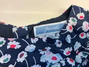 Vorschaubild 3 von Mädchen Bluse Gr. 74 Blau Blumenmuster Feminin Baumwolle