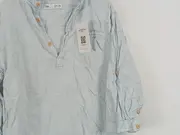 Vorschaubild 2 von Kinder Freizeithemd Gr. 134 Blau Casual Baumwolle Leinen Hemd