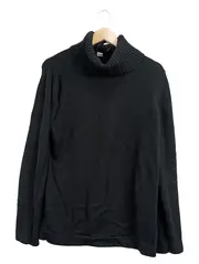 Vorschaubild 1 von Rollkragenpullover Damen Gr. 46 Schwarz Strickpullover Basic