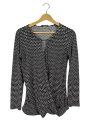 Vorschaubild 1 von Damen Langarmshirt Gr. 36/S Geometrisch Mehrfarbig Casual