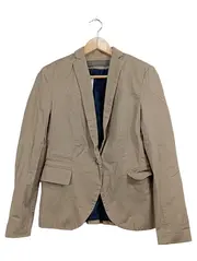 Vorschaubild 1 von BASIC Damen Blazer Beige Gr. 36 S Business Baumwolle