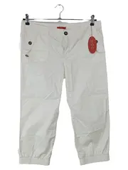 Vorschaubild 1 von Damen Caprihose Stoffhose Weiß Gr. 38 Baumwolle