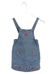 Vorschaubild 1 von Chiboogi Jeanskleid Mädchen Gr. 86 Blumenstickerei Latzkleid Denim
