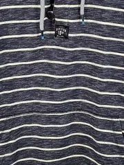 Vorschaubild 4 von Herren Kapuzenpullover Hoodie Gestreift Blau Gr. XL