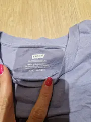 Vorschaubild 5 von Damen T-Shirt Basic Lila XXS Logo Kurzarm Baumwolle