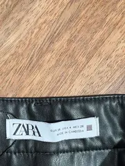 Vorschaubild 7 von Damen Kunstlederhose Straight Leg Schwarz Gr. 36 High Waist