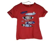 Vorschaubild 1 von Kinder T-Shirt Gr. 98 Rot Surfbrett Print Good Vibes Only Kurzarm