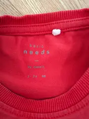 Vorschaubild 2 von Kinder T-Shirt Gr. 98 Rot Surfbrett Print Good Vibes Only Kurzarm