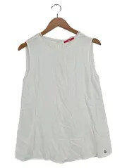 Vorschaubild 1 von Damen Bluse Top Gr. 36 Weiß Viskose Spitze Ärmellos