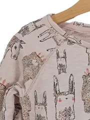 Vorschaubild 3 von Kinder Langarmshirt Tiermotiv Hase Bär Pferd Rosa Gr. 110