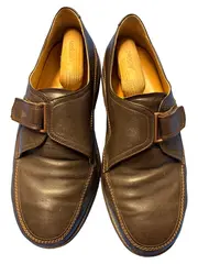 Vorschaubild 2 von Herren Monkstrap Schuhe Leder Braun Klettverschluss Gr. 42