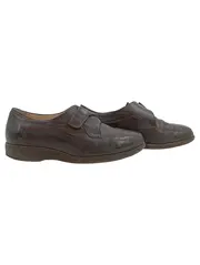 Vorschaubild 1 von Herren Monkstrap Schuhe Leder Braun Klettverschluss Gr. 42