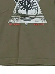 Vorschaubild 3 von Langarmshirt Kinder Gr. 110 Oliv Logo-Print Baumwolle