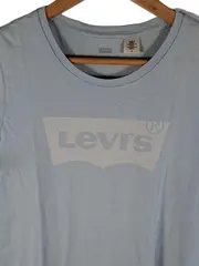 Vorschaubild 3 von Damen T-Shirt Gr. M Hellblau Batwing Logo Kurzarm Baumwolle