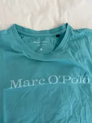 Vorschaubild 2 von T-Shirt Herren Türkis Gr. 52/XL Baumwolle Casual Logo-Print