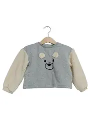 Vorschaubild 1 von Kinder Pullover Gr. 92 Grau Tiermotiv Meliert