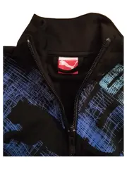 Vorschaubild 2 von Trainingsjacke Kinder Gr. 116 Schwarz Blau Sportjacke Zip