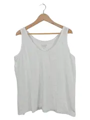 Vorschaubild 1 von Damen Unterhemd Tanktop Basic Weiß Gr. XL Bio-Baumwolle